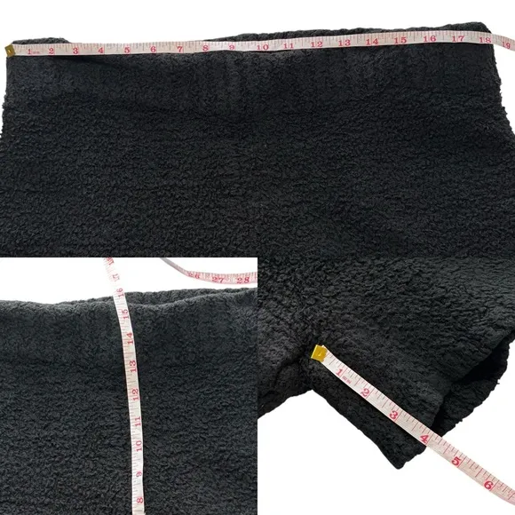 SKIMS Cozy Collection Matching Set Black Onyx Lounge Crop Shorts Plus Size 4X/5X