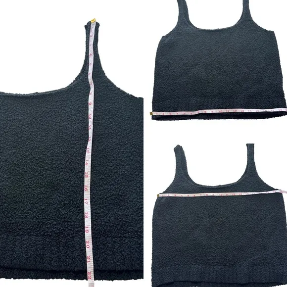 SKIMS Cozy Collection Matching Set Black Onyx Lounge Crop Shorts Plus Size 4X/5X