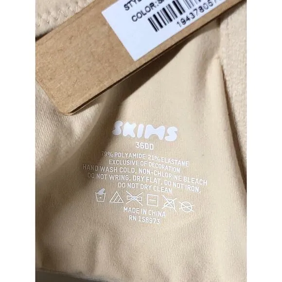 Skims Fits Everybody T Shirt Bra Underwired Lightly Lined Cream Sand NWT 36DD