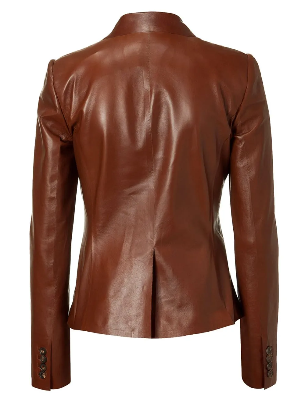 Sleek Sophistication Leather Blazer for Women
