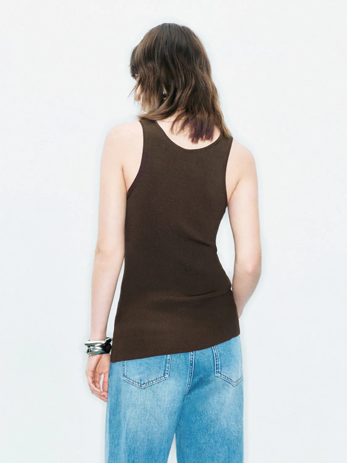 Sleeveless Knitted T-Shirts