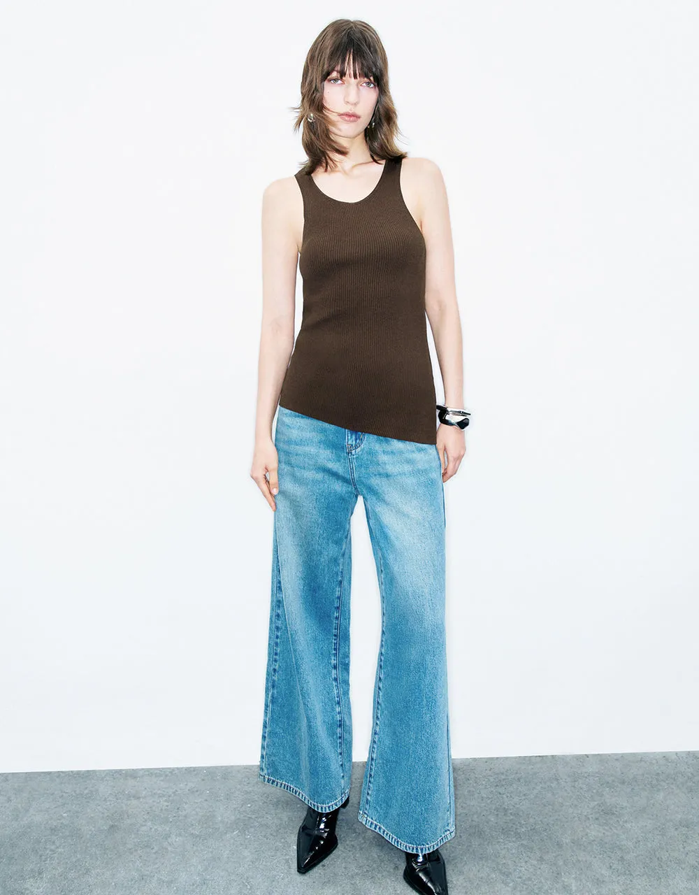 Sleeveless Knitted T-Shirts