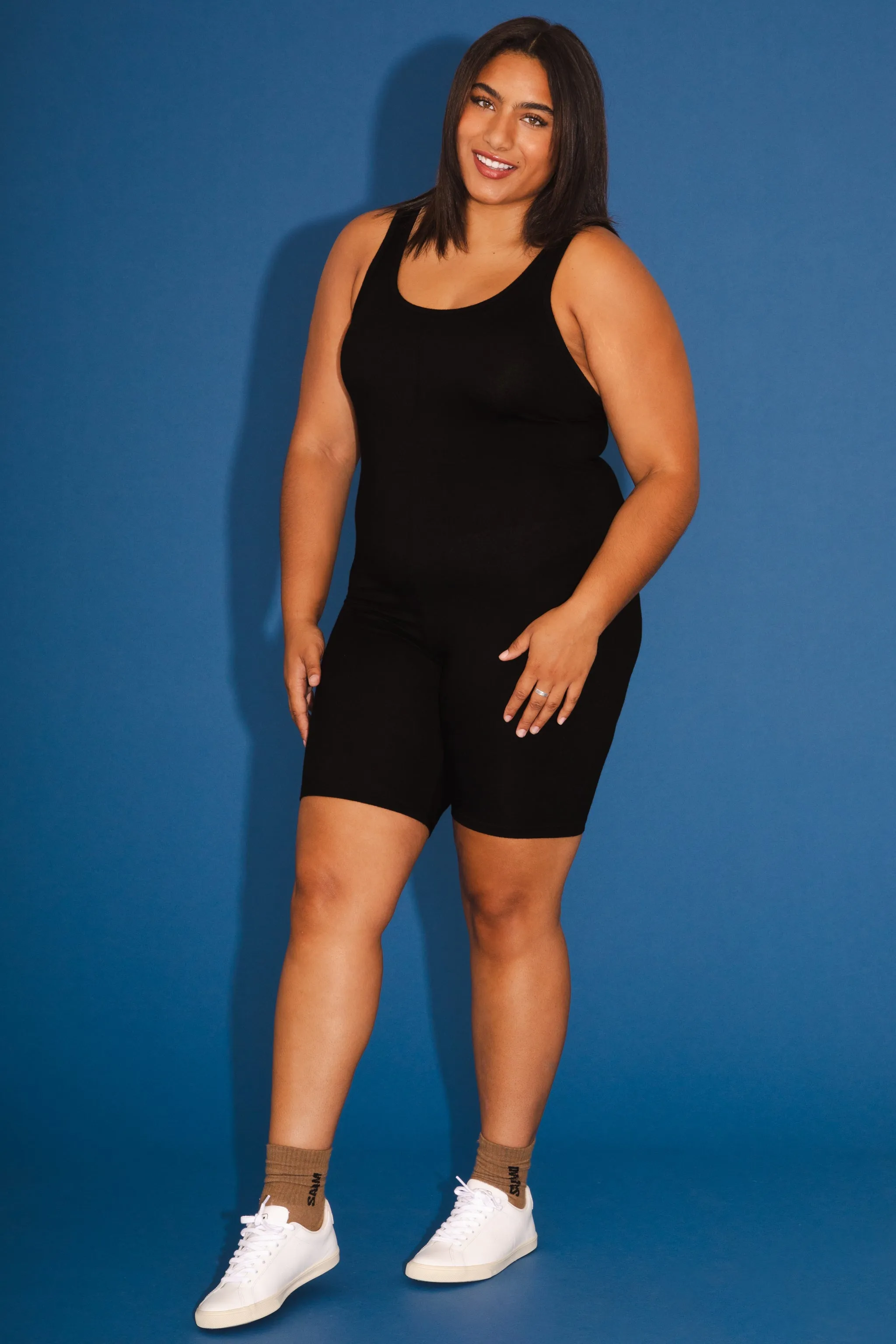 Soft Short Bodysuit in Black