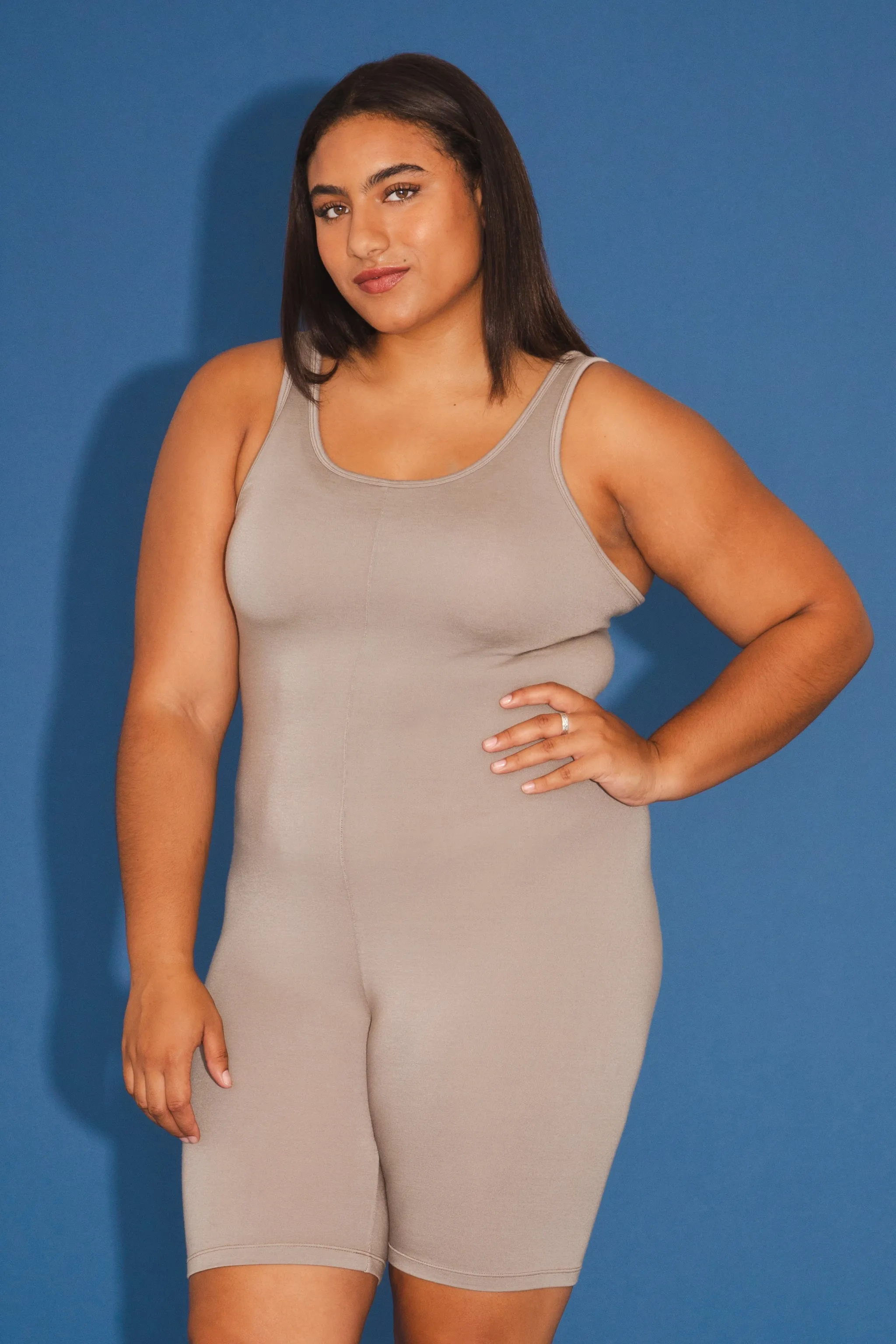 Soft Short Bodysuit in Lamb's Ear