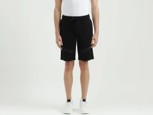 Solid Regular Fit Mid Waist Shorts