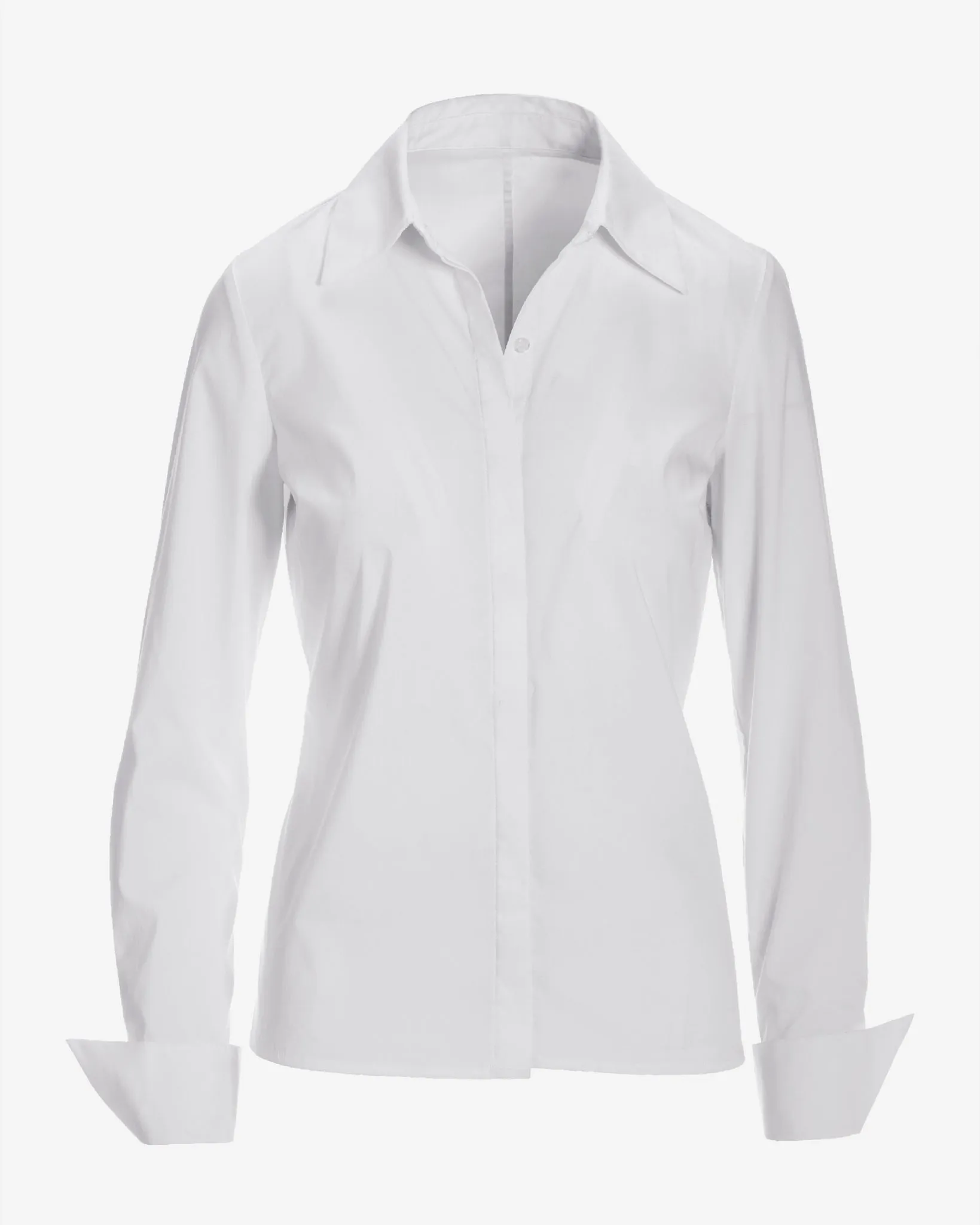 Sophia Button Up Poplin Shirt Pure White