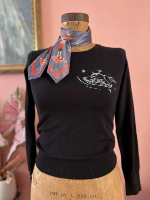 SPACE TRAVELER LONG SLEEVE SWEATER *BLACK