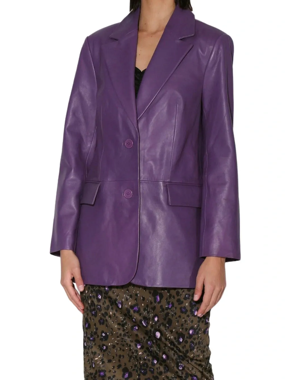 Spark Modern Leather Blazer for Women
