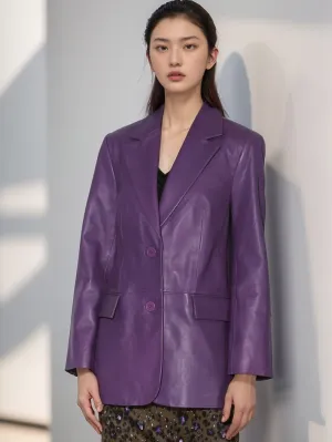 Spark Modern Leather Blazer for Women