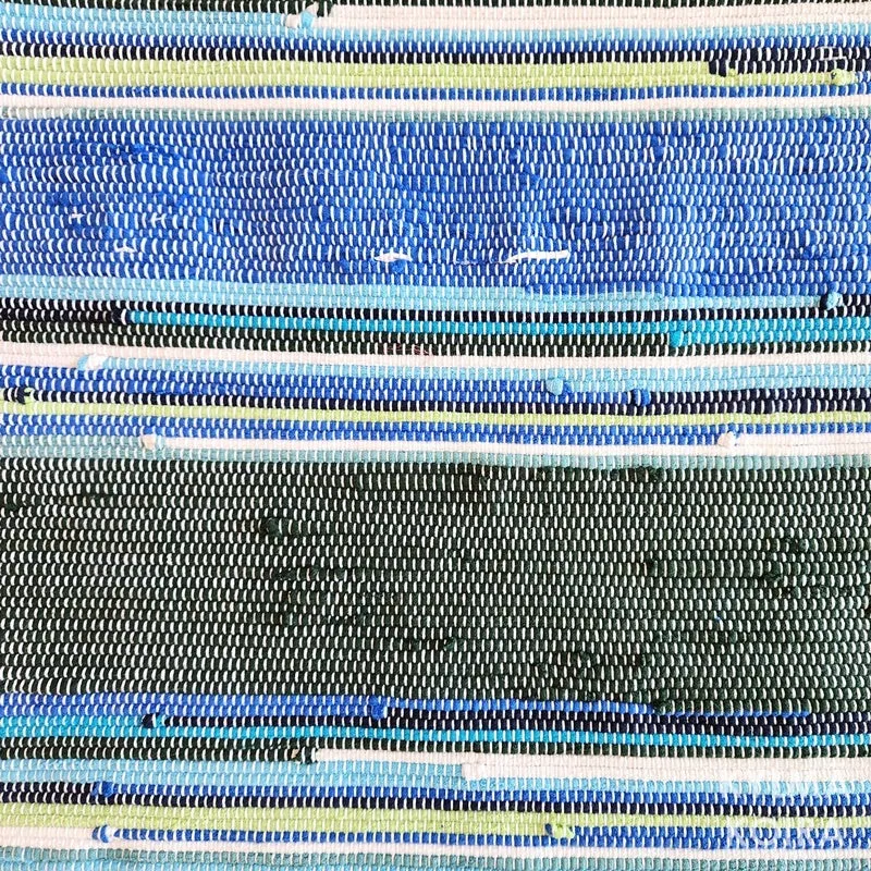 Splash 2 - Handwoven Rag Rug (23 x 47 inches)
