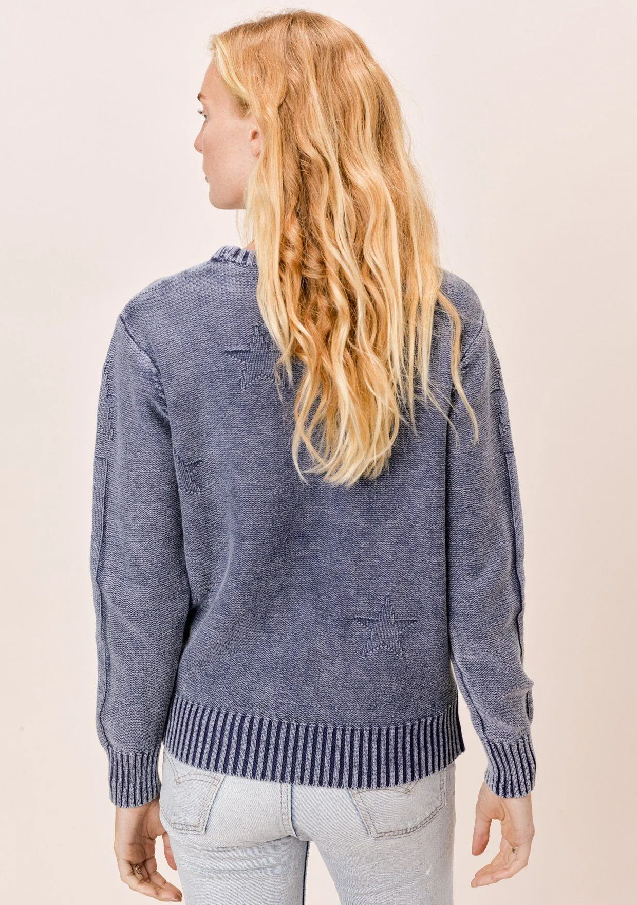 Stars Acid Wash Sweater