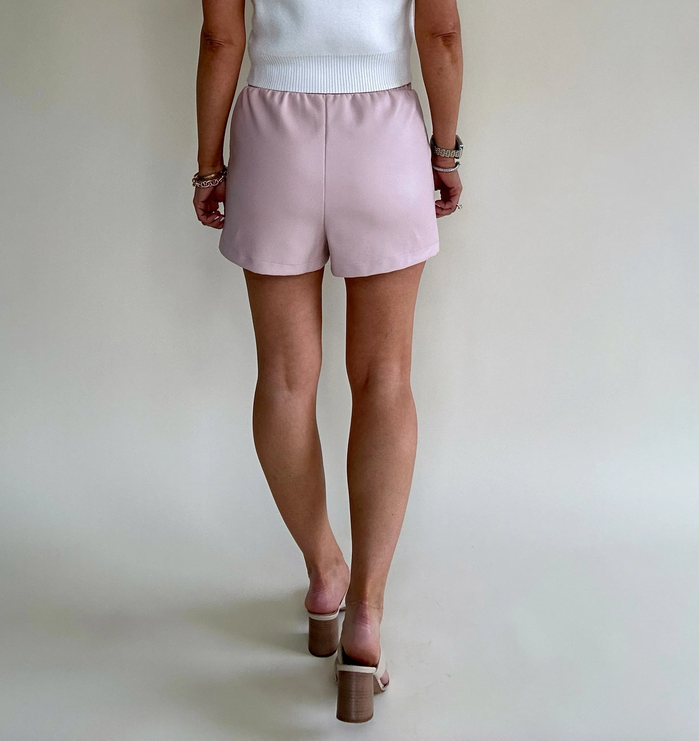 Steve Madden Faux The Record Short - Rose Taupe