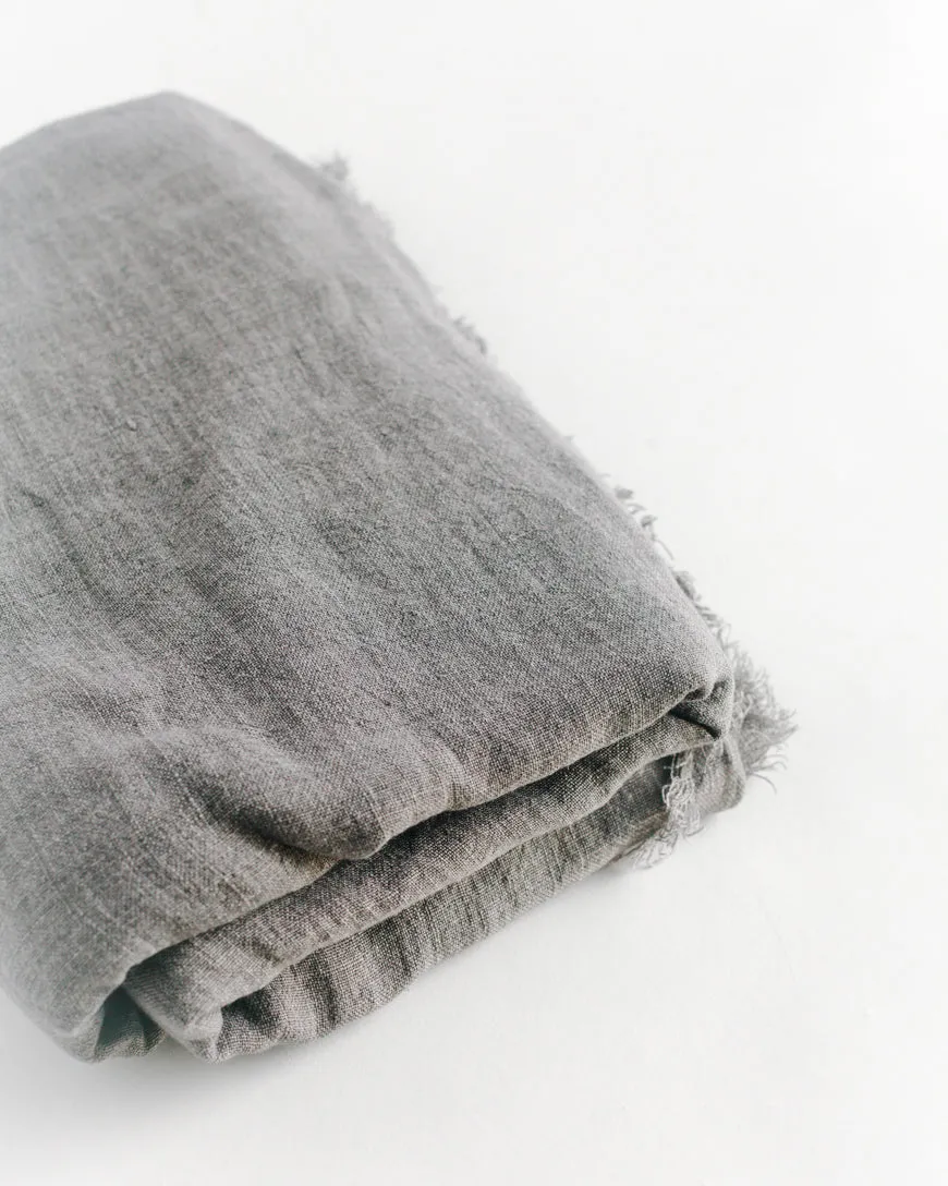 Stone Washed Linen Blanket Handcrafted