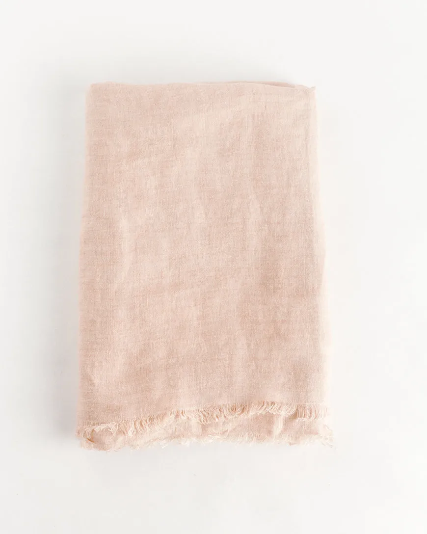 Stone Washed Linen Blanket Handcrafted