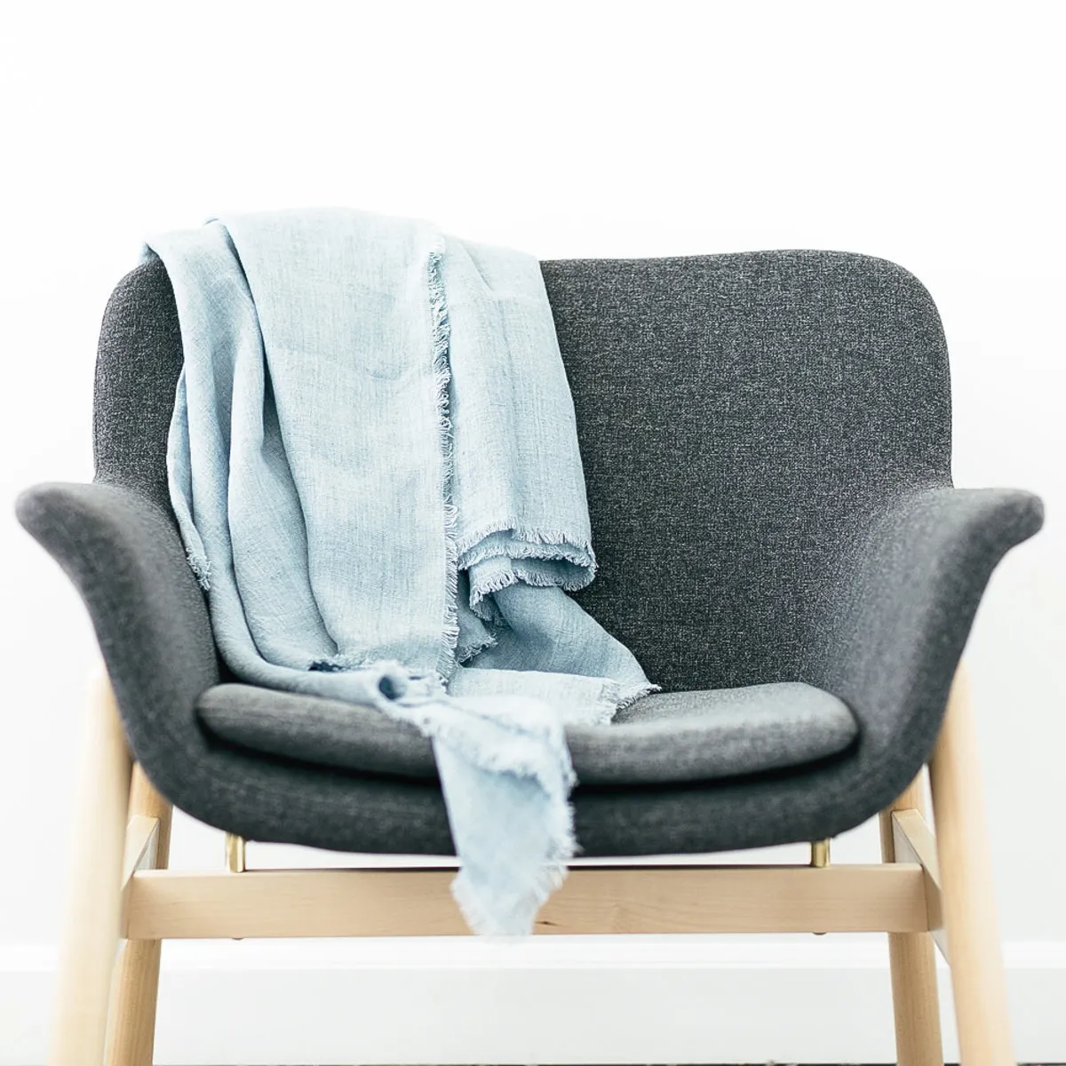 Stone Washed Linen Blanket Handcrafted