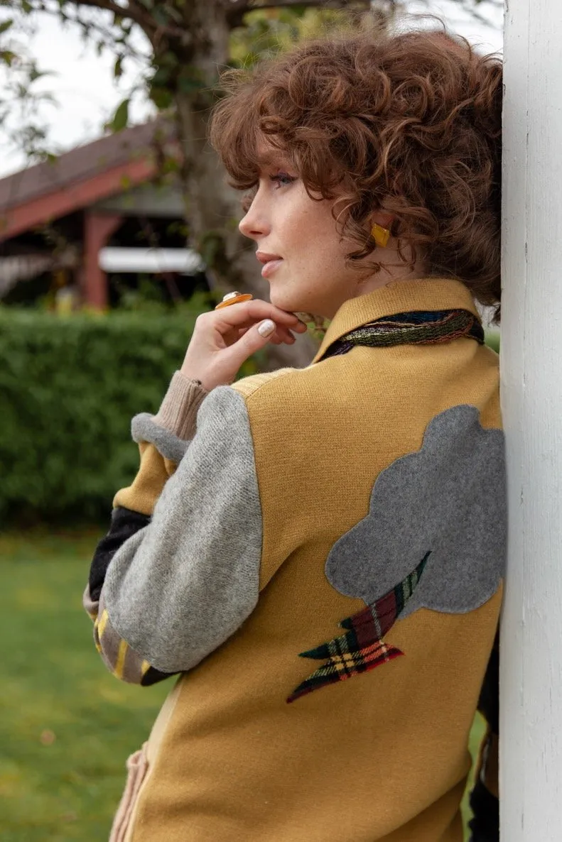 Storm-Cloud Ochre Reworked Cardigan