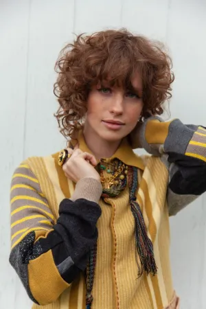 Storm-Cloud Ochre Reworked Cardigan