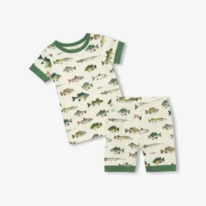 Stretch Cotton Short Pyjama Set | Real Fish