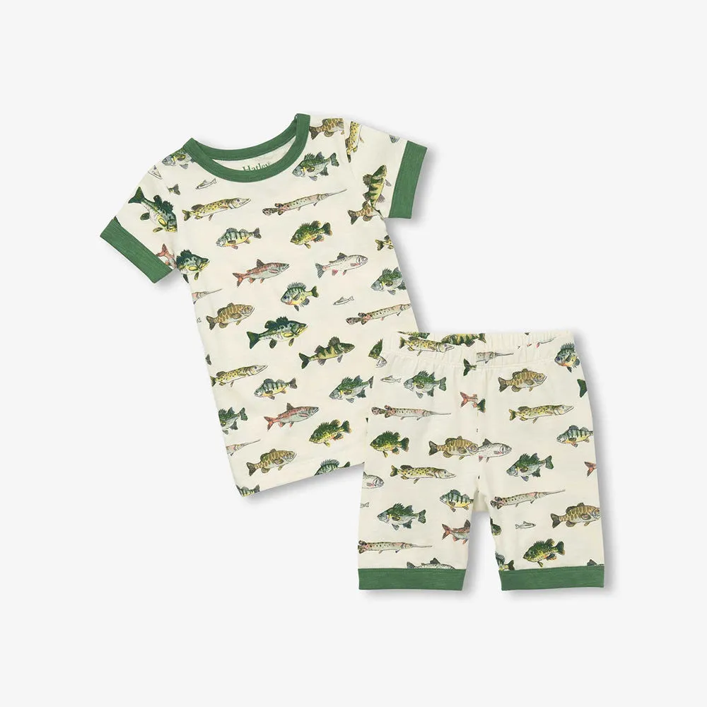 Stretch Cotton Short Pyjama Set | Real Fish