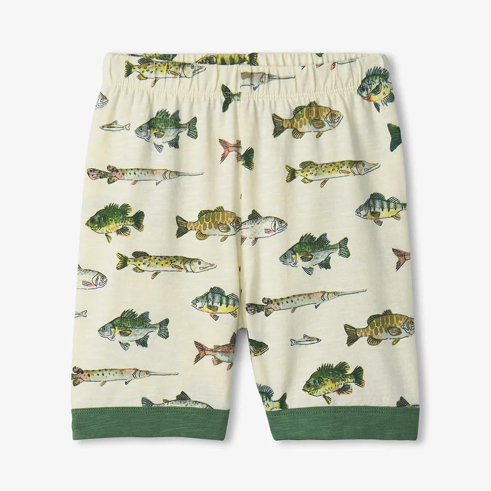 Stretch Cotton Short Pyjama Set | Real Fish