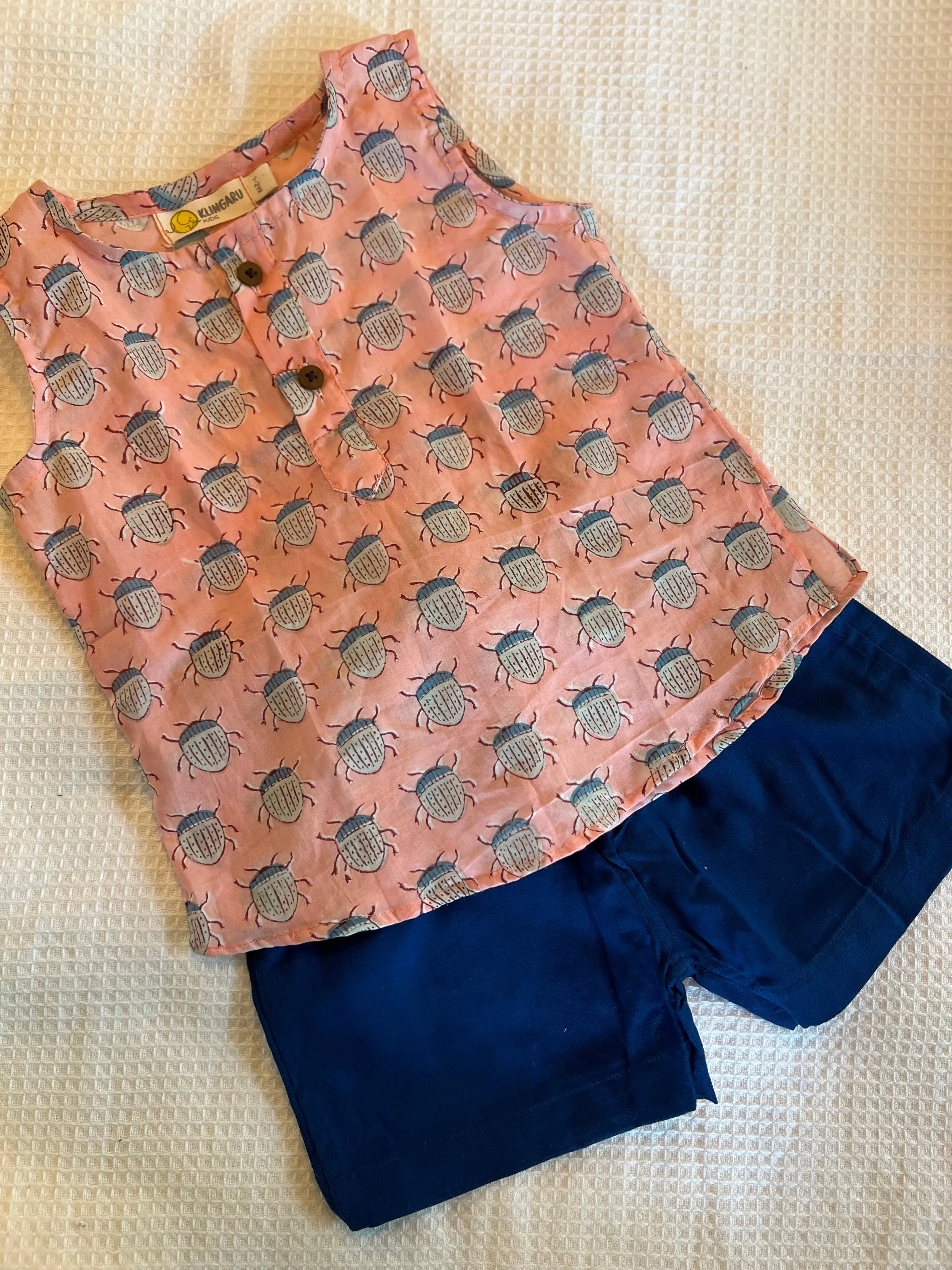 Summer Sleeveless Unisex Short Kurtas- Multiple Prints