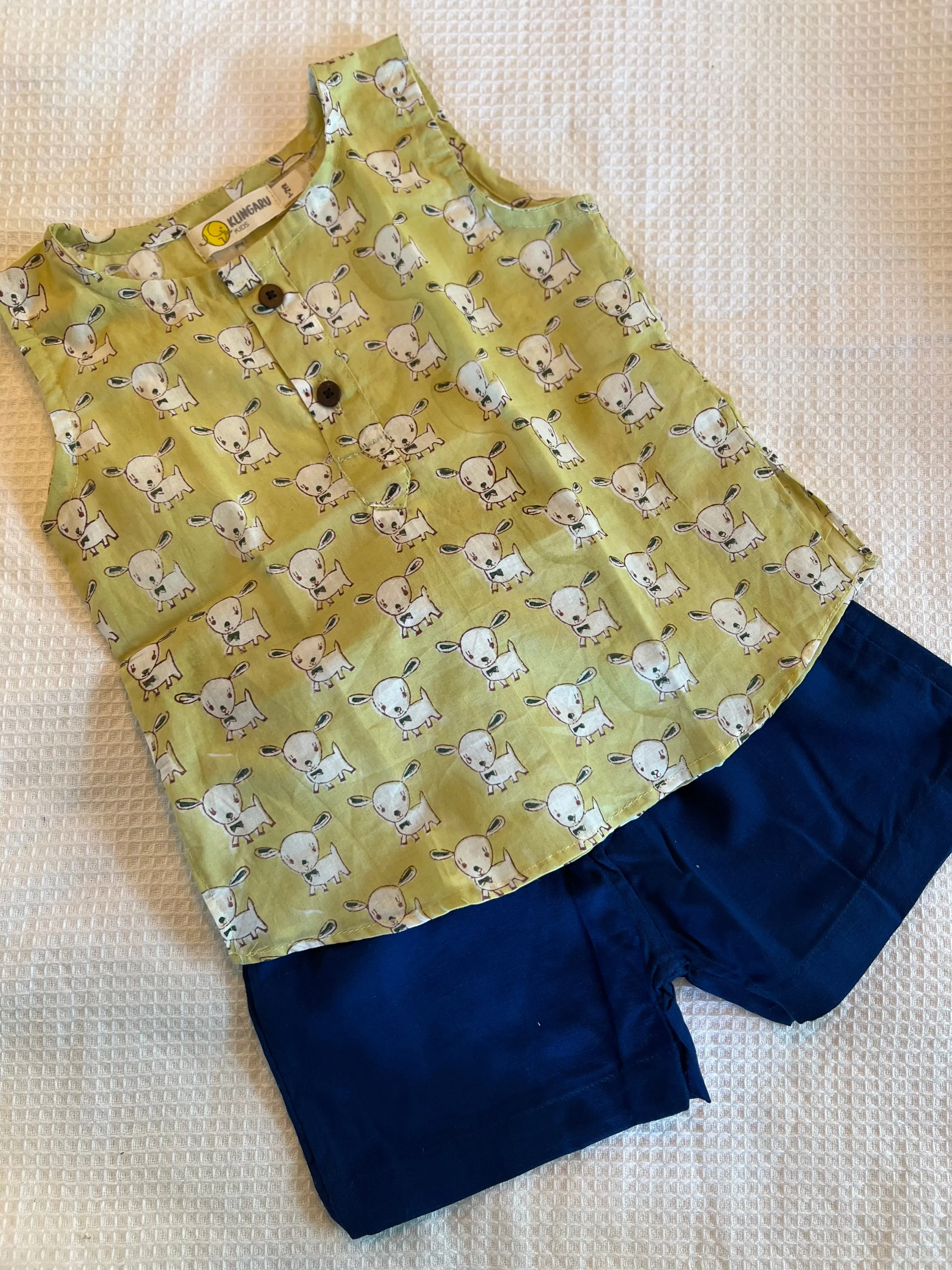 Summer Sleeveless Unisex Short Kurtas- Multiple Prints