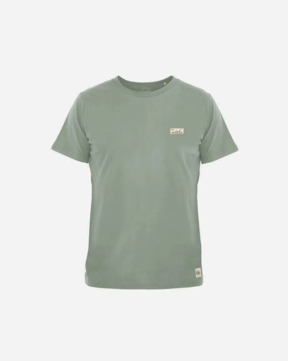 SUNSIGN2 PATCH BRUSHED MEN'S TEE - DUSTY GREEN