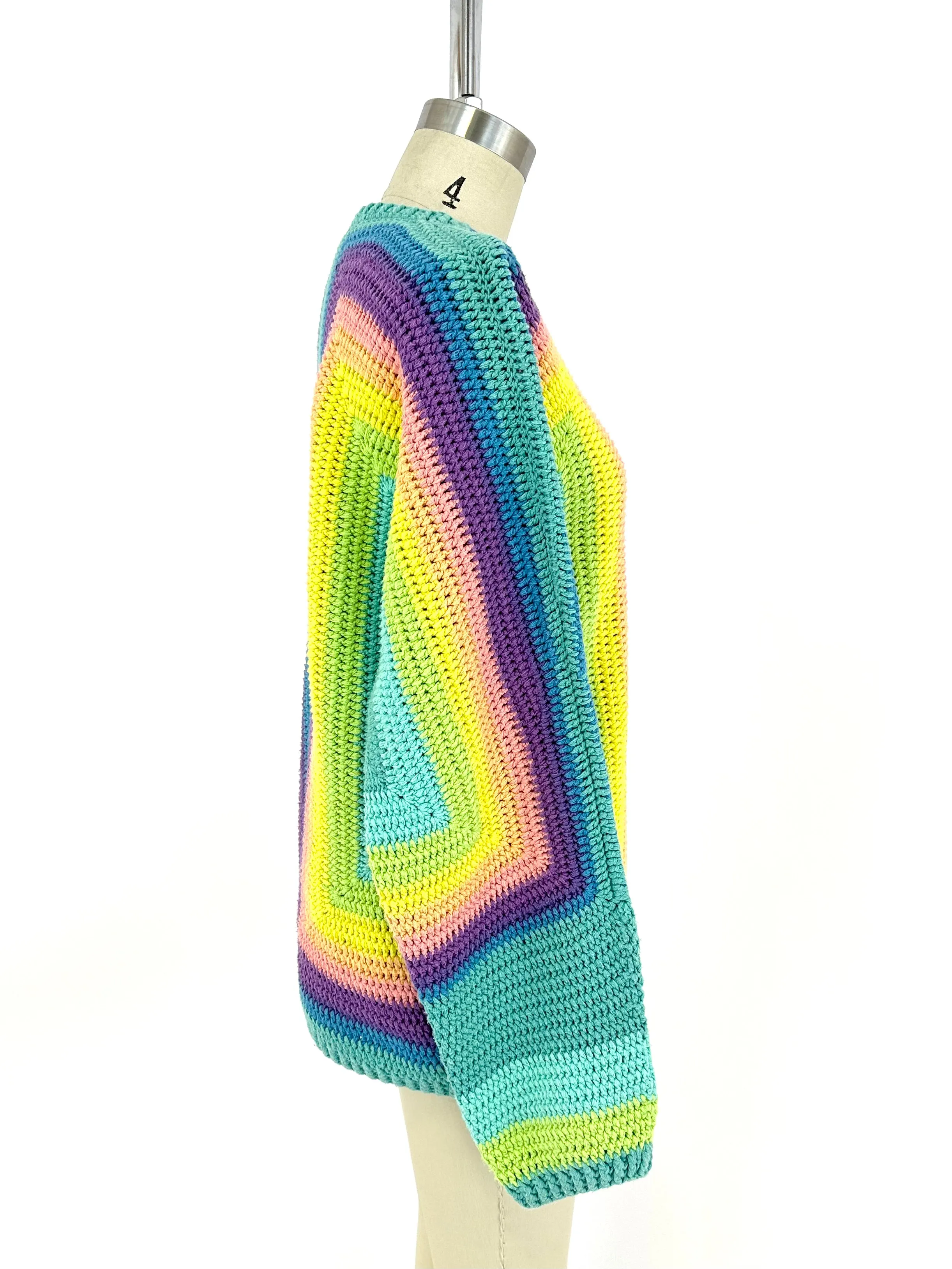 Supreme Hand Crochet Rainbow Sweater