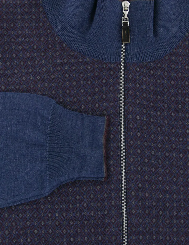 Svevo Parma Blue Sweater Jacket
