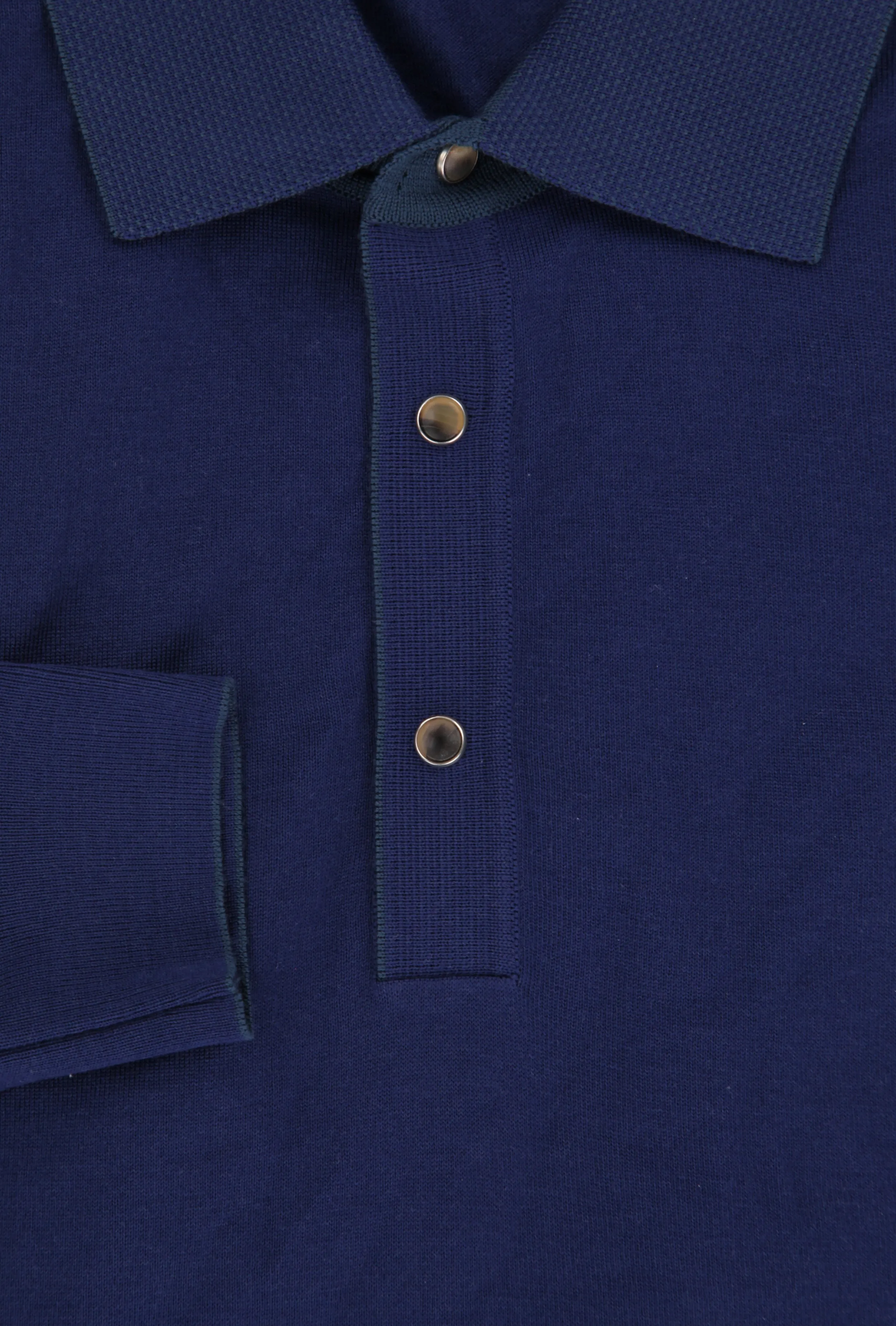 Svevo Parma Dark Blue 1/4 Button Polo Sweater