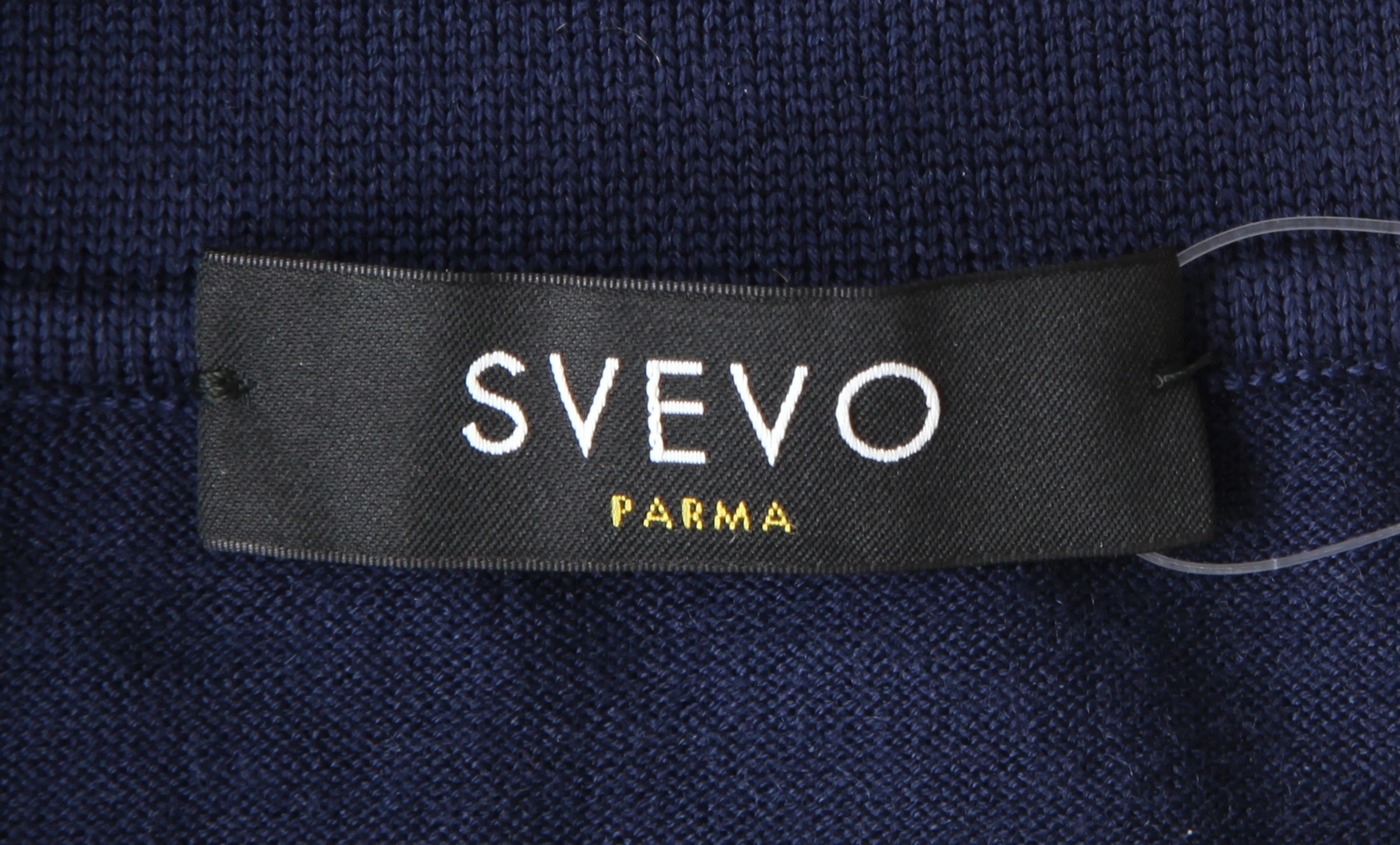 Svevo Parma Dark Blue 1/4 Zip Polo Sweater