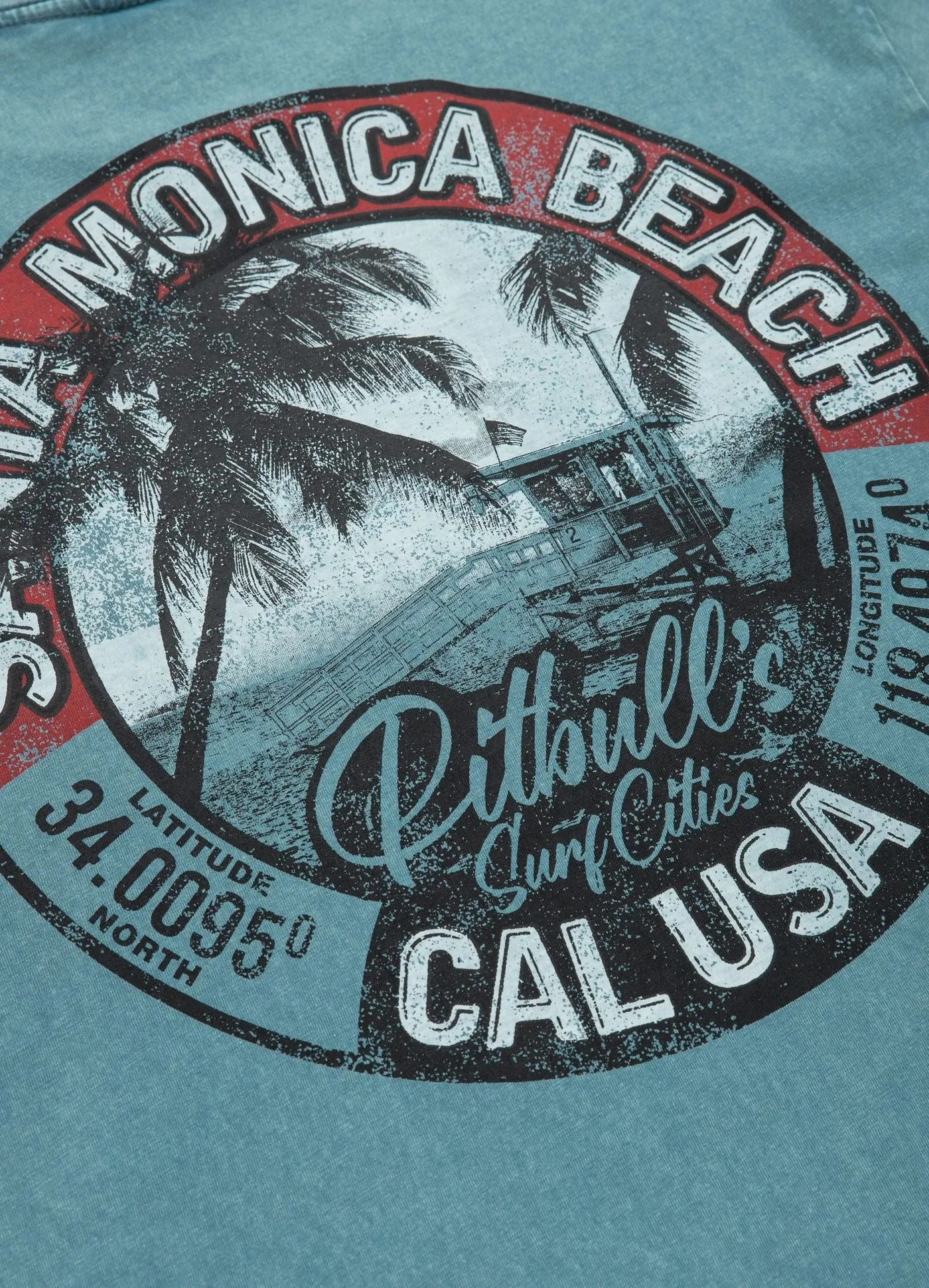 T-Shirt Denim Washed Oceanside - Light Blue