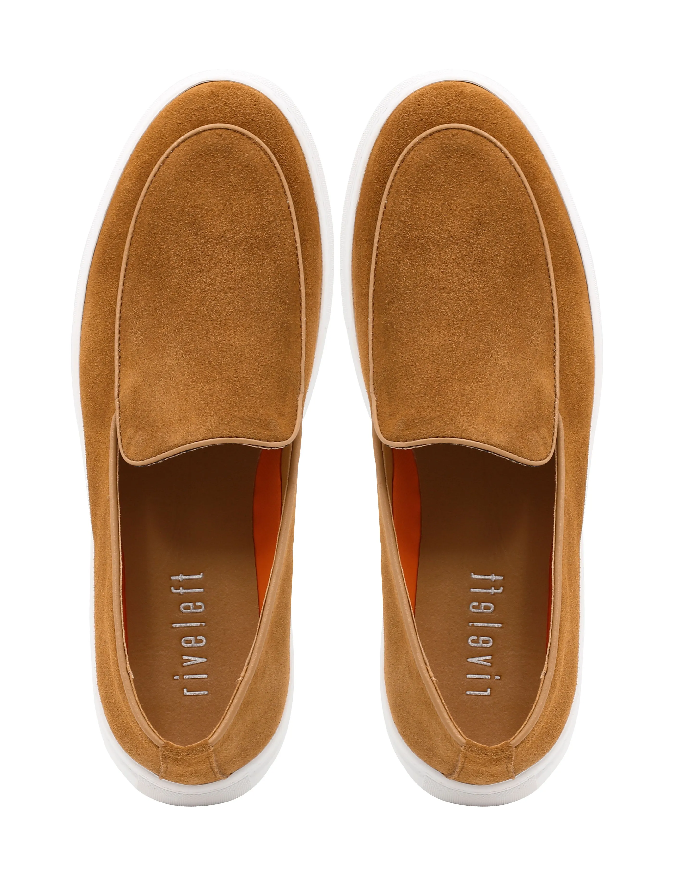 Tan Suede Leather Loafers