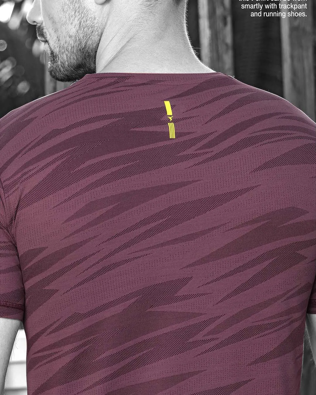 TechnoSport Crew Neck Half Sleeve Dry Fit T Shirt for Men OR-60 (Maroon)