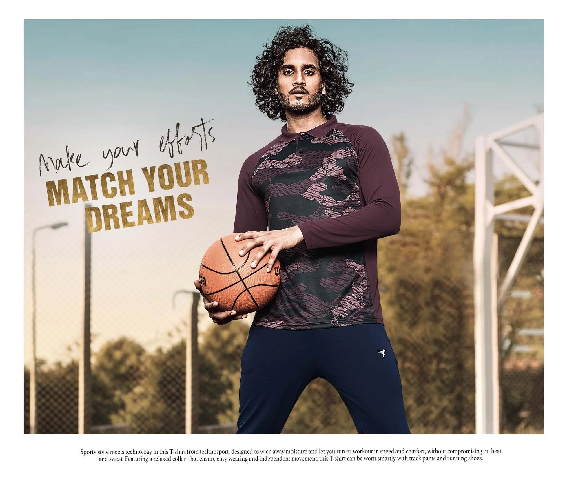 TechnoSport Polo Neck Full Sleeve Sublimation Dry Fit T-Shirt for Men P-487 (Deep Purple)