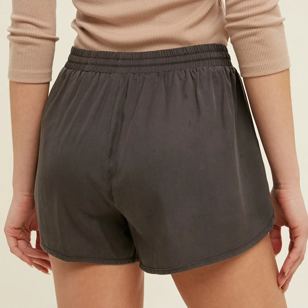 Tencel Shorts With Drawstring