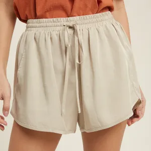 Tencel Shorts With Drawstring