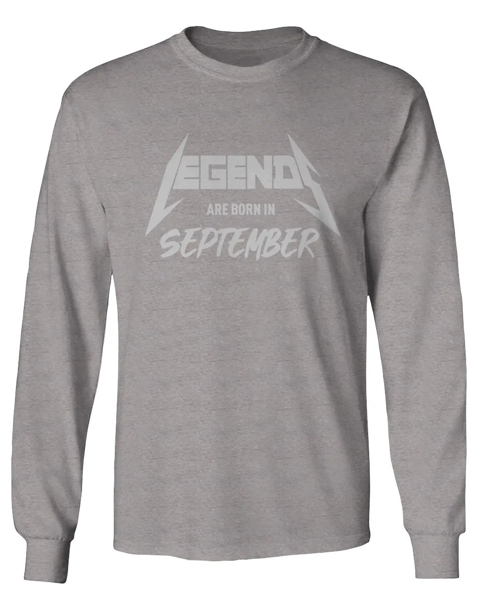 The Best Birthday Gift Legends are Born in September mens Long sleeve t shirt