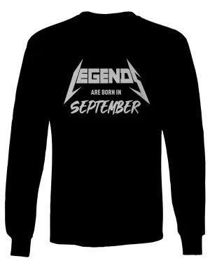 The Best Birthday Gift Legends are Born in September mens Long sleeve t shirt