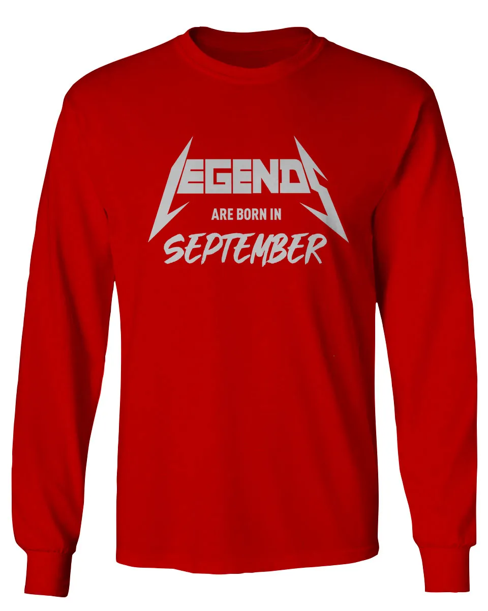 The Best Birthday Gift Legends are Born in September mens Long sleeve t shirt