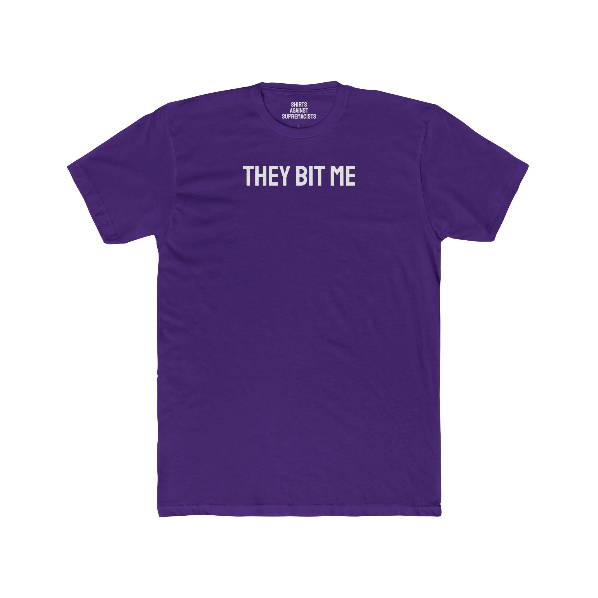 They Bit Me - Couple's Unisex Cotton Crew Tee