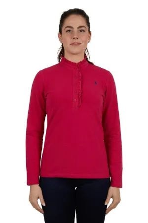 Thomas Cook Polo Womens Frill Neck Long-Sleeve
