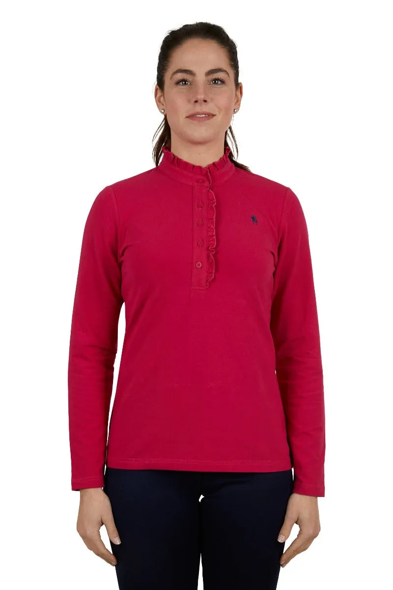 Thomas Cook Polo Womens Frill Neck Long-Sleeve
