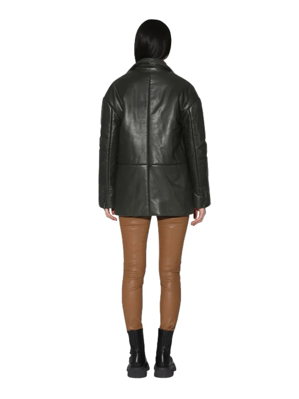 Timeless Bloom Leather Blazer for Women