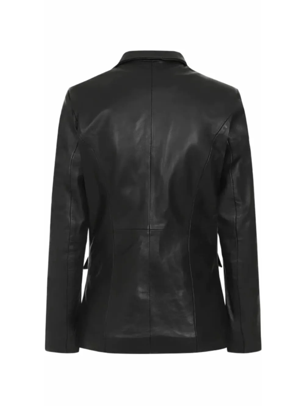 Timeless Noir Leather Blazer for Women