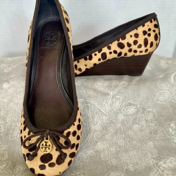 Tory Burch Ponyhair Wedge Pumps  - Women, Size 6 1/2