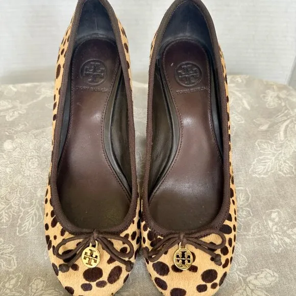 Tory Burch Ponyhair Wedge Pumps  - Women, Size 6 1/2