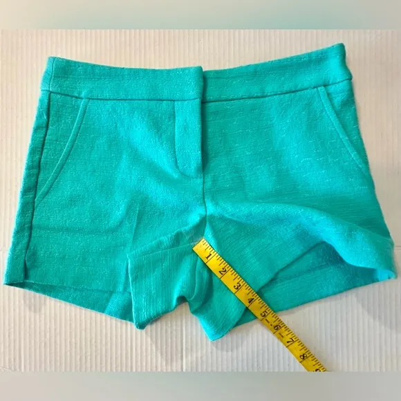 TRINA TURK Oceano Color Stretch Fabric Hook And Zip Close Shorts Size 0 NWOT