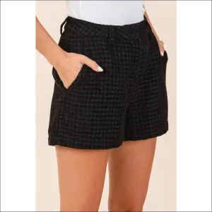 Tweed Chic Classic Shorts with Side Pockets