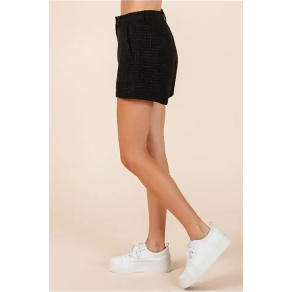 Tweed Chic Classic Shorts with Side Pockets